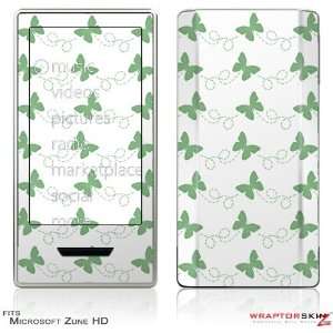  Zune HD Skin   Pastel Butterflies Green on White by 