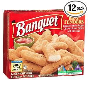 Banquet Chicken Breast Tenders, 14 Ounce, 12 Count Boxes  