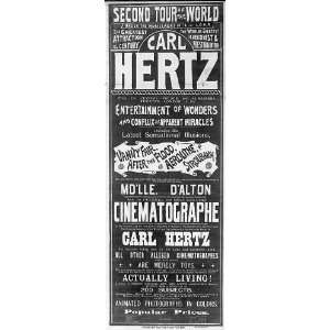   Poster,Carl Hertz,1859 1924,Cinematography,magic,films