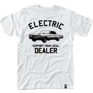 Electric Dealer Mens Short Sleeve Casual Wear Shirt   White / 2X 
