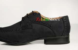 New Fashion Lace Up Mens Dress Shoes Black Suede Size 12  