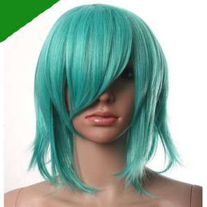 VOCALOID MIKUO Cosplay Short Wig BLUE GREEN Z32  