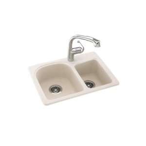 Swanstone Drop In 25 x 18 Double Bowl Space Saver Kitchen Sink KSDB 