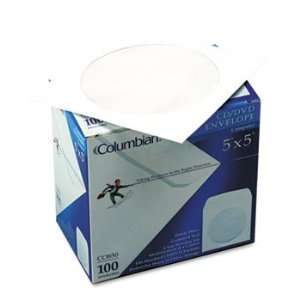  Columbian CO850   CD/DVD Envelope, 5x5, White, 100/Box 