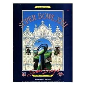  Super Bowl XXII Unsigned Program   January 31, 1988 