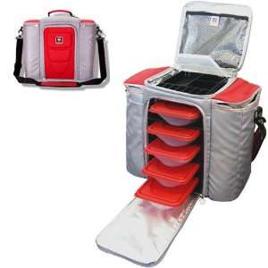  6 PACK® Bag 5 Meal Management System Red and Silver 