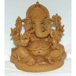  Beautiful 6.5 Inch Ganesh Fiber Statue with Intricate Work 