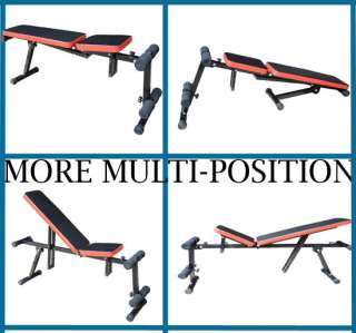 Adjustable Multi use Multi Position Dumbbell Chair Utility Fitness 