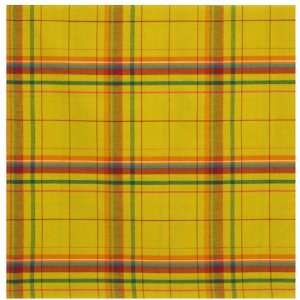   Yellow and Green Plaid Tablecloth 60x60 Inches