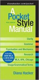 Pocket Style Manual with 2009 MLA and 2010 APA Updates, (031266480X 