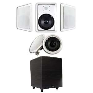  (5) 8 In Wall Speakers (HT 85) w/8 Powered Sub (PSW8) by 