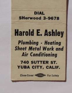   Matchbook Ashley Plumbing Heating Yuba City CA Sutter Co California