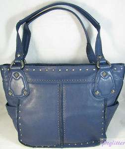 MAKOWSKY Blue Silver Studded Leather Purse NEW  