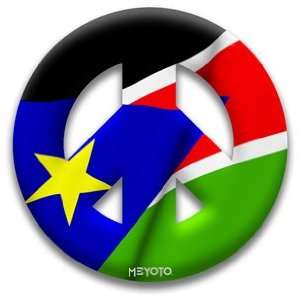  Peace Sign Magnet of Southern Sudan by MEYOTO Electronics