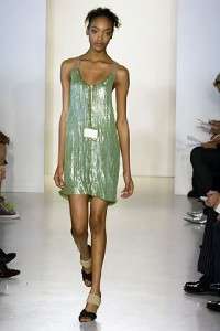NWT YIGAL AZROUEL Green Sequin Runway Dress 10 $1344  