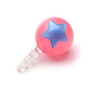  [Aznavour] Star Ball Ear Cap for iPhone & Galaxy / Pink 