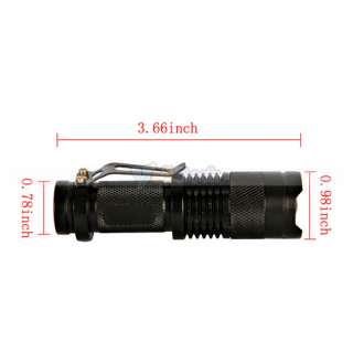   Q5 Zoomable 400LM Lumens LED Flashlight Torch + 14500 Battery  