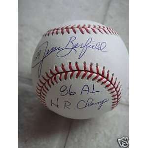  Jesse Barfield Autographed Baseball   Jays 86 Al Hr Champ 