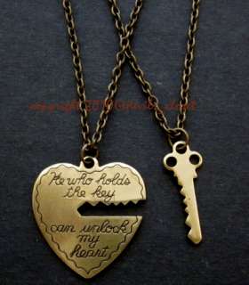 Necklaces in One Vintage Style HE WHO HOLDS THE KEY CAN UNLOCK MY 