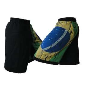  Brazil Distressed Flag MMA Fight Shorts Size 36 