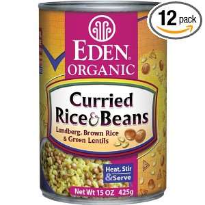 Eden Organic Curried Rice & Beans, 15 Ounce Cans (Pack of 12)