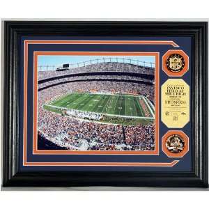 Denver Broncos Invesco Field At Mile High Stadium Photo Mint With Two 