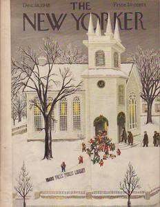 1948 New Yorker Dec 18 Christmas Eve services in snow  