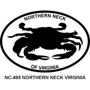  NORTHERN NECK VIRGINIA   CRAB Personalized Sticker 