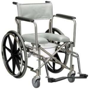 DRIVE RS185005 Steel Rehab Shower Wheel Chair Commode  