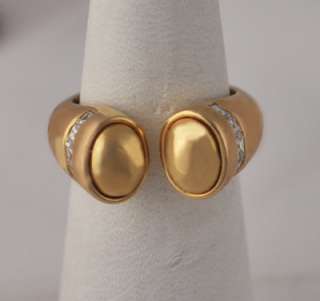 Designer Italy Salavetti Diamond Solid 18k Gold Ring  