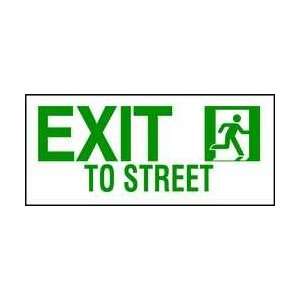 Sign,7x18,pk10,exit To Street W/ Picto   BRADY  Industrial 