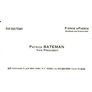  American Psycho Business Card (Patrick Bateman)