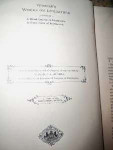 Short Course In Literature 1883 Trimble E & Brother 1  