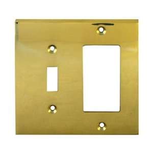 Omnia 8012/GFS US3 Modern   Polished Brass Switch Plate / 1 Toggle   1 