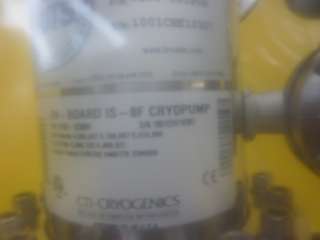 CTI Cryogenics ON BOARD IS 8F Cryopump 0190 19390 refurbished  