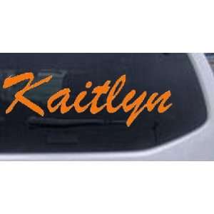  Kaitlyn Car Window Wall Laptop Decal Sticker    Orange 