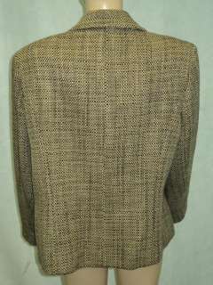 TALBOTS Brown Tweed Wool Jacket Blazer Plus Sz 20W  