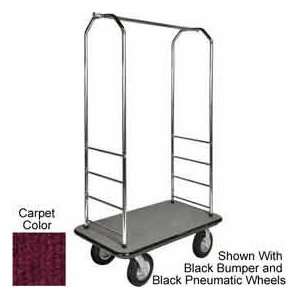  Easy Mover Bellman Cart Chrome, Red Carpet, Gray Bumper, 8 