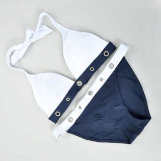 NWT FT219 €69 Palmers Triangle Halter Bikini Set Swimsuit White 
