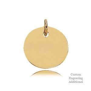   Gold Posh Mommy Engravable Polished Disc Pendant 15.88Mm Jewelry