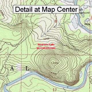  USGS Topographic Quadrangle Map   Benham Falls, Oregon 