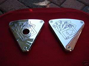 Victory Motorcycle Royal Flush Cheese Wedge Set Chrome  
