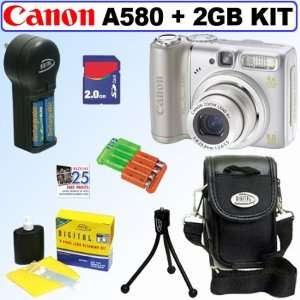  Canon PowerShot A580 8MP Digital Camera + 2GB Accessory 