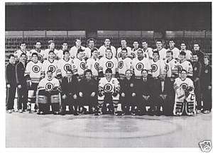 1988 89 Boston Bruins Team Photo B/W, Bourque, Moog  