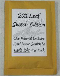 2011 Leaf *1/1 Hand Drawn Sketch Card* Sealed Pack  