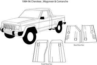1984 96 Cherokee & Wagoneer & Comanche Lower Door Skin Driver Side 