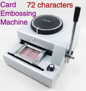 72 Character PVC CARD EMBOSSER CREDIT EMBOSSING STAMPING MACHINE 72 