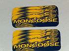 Pack of 10 Mongoose Decals Yellow & Black 4 x 1 1/8