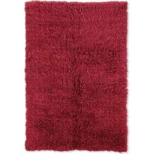  3 x 5 Flokati Area Rug   100% Wool Red Color