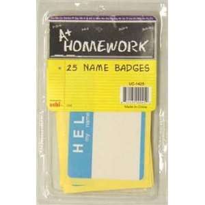    Name Badges HELLO   25 pack Case Pack 48   92837